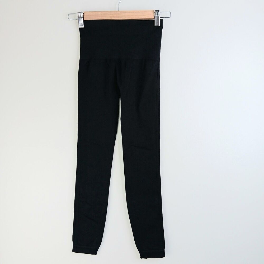 Spanx Women's Leggings Look at Me Now Seamless Stretch Lot of 2 Gray Black Small - Picture 11 of 11